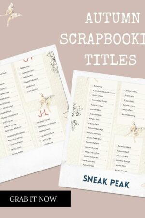 Autumn Scrapbook Title Ideas List!