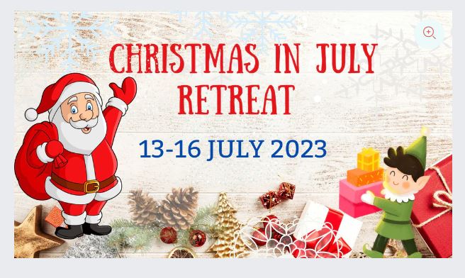 Christmas in July Retreat 2023 Logo